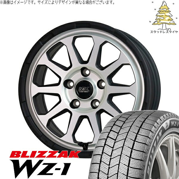 ブリヂストン ブリザック WZ-1 205/45R17 ＋ マッドクロス レンジャー マットシルバー 17インチ 7J +45 5H114.3P スタッドレス・ホイール4本セット。1枚目。