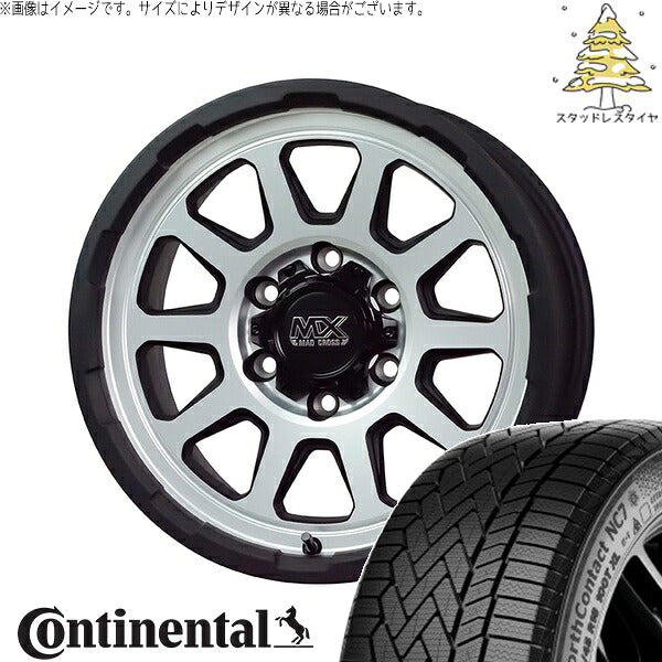 コンチネンタル ノースコンタクト セブン (NorthContact7) 265/60R18 ＋ マッドクロス レンジャー マットシルバー 18インチ 8J +20 6H139.7P スタッドレス・ホイール4本セット。1枚目。