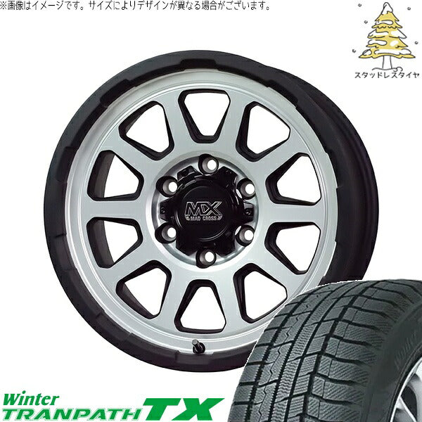 トーヨータイヤ ウィンタートランパス TX 215/70R15 ＋ マッドクロス レンジャー マットシルバー 15インチ 6J +33 6H139.7P スタッドレス・ホイール4本セット。1枚目。