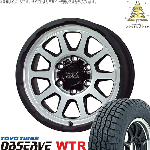 トーヨータイヤ オブザーブ W/T-R 265/70R17 ＋ マッドクロス レンジャー マットシルバー 17インチ 8J +20 6H139.7P スタッドレス・ホイール4本セット。1枚目。
