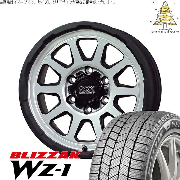 ブリヂストン ブリザック WZ-1 (BLIZZAK WZ-1) 215/70R16 ＋ マッドクロス レンジャー マットシルバー 16インチ 6.5J +38 6H139.7P スタッドレス・ホイール4本セット。1枚目。