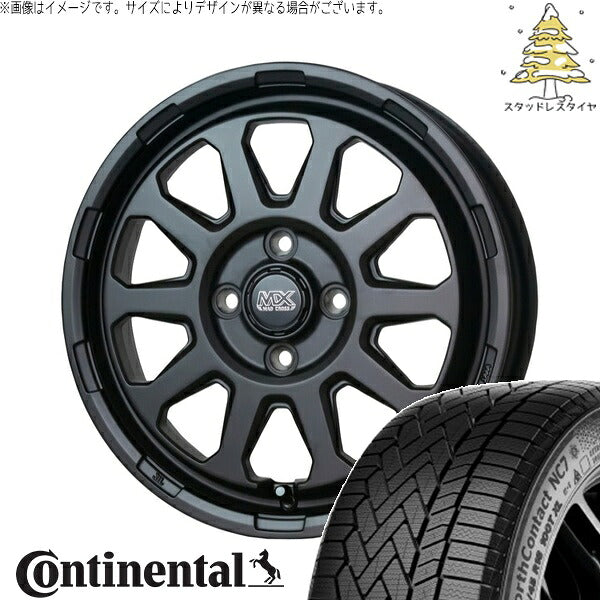 コンチネンタル ノースコンタクト NC7 175/65R15 ＋ マッドクロス レンジャー マットブラック 15インチ 4.5J +45 4H100P スタッドレス・ホイール4本セット。1枚目。
