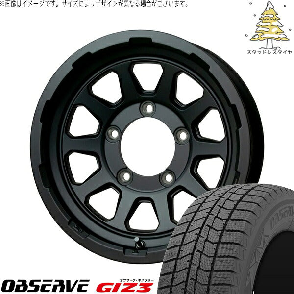 トーヨータイヤ オブザーブ GIZ3 215/70R15 ＋ マッドクロス レンジャー マットブラック 15インチ 6J ±0 5H139.7P スタッドレス・ホイール4本セット。1枚目。
