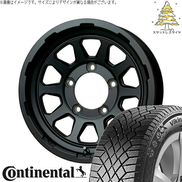 コンチネンタル バイキングコンタクト セブン (VikingContact7) 215/70R16 ＋ マッドクロス レンジャー マットブラック 16インチ 5.5J +20 5H139.7P スタッドレス・ホイール4本セット。1枚目。