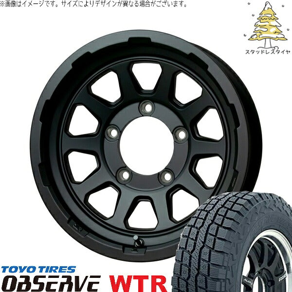 トーヨータイヤ オブザーブ W/T-R (OBSERVE WTR) 225/70R16 ＋ マッドクロス レンジャー マットブラック 16インチ 5.5J +20 5H139.7P スタッドレス・ホイール4本セット。1枚目。