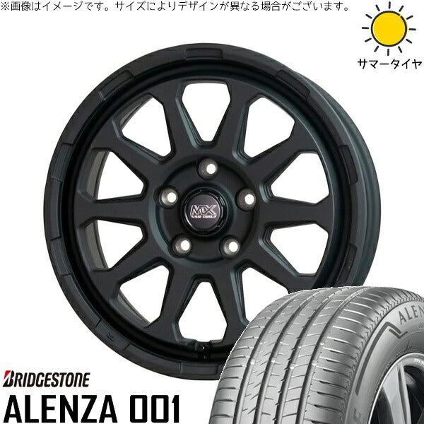 ブリヂストン アレンザ 001 225/55R17 ＋ マッドクロス レンジャー マットブラック 17インチ 7J +38 5H114.3P サマー・ホイール4本セット。1枚目。