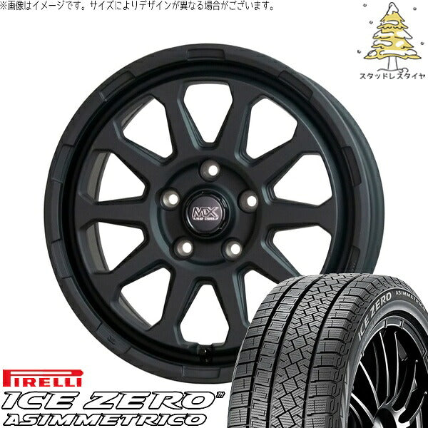 ピレリ アイスゼロアシンメトリコ 235/65R17 ＋ マッドクロス レンジャー マットブラック 17インチ 7J +38 5H114.3P スタッドレス・ホイール4本セット。1枚目。
