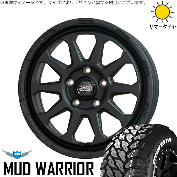 モンスタタイヤ マッドウォーリアー (MUD WARRIOR) 235/70R16 ＋ マッドクロス レンジャー マットブラック 16インチ 7J +38 5H114.3P サマー・ホイール4本セット。1枚目。