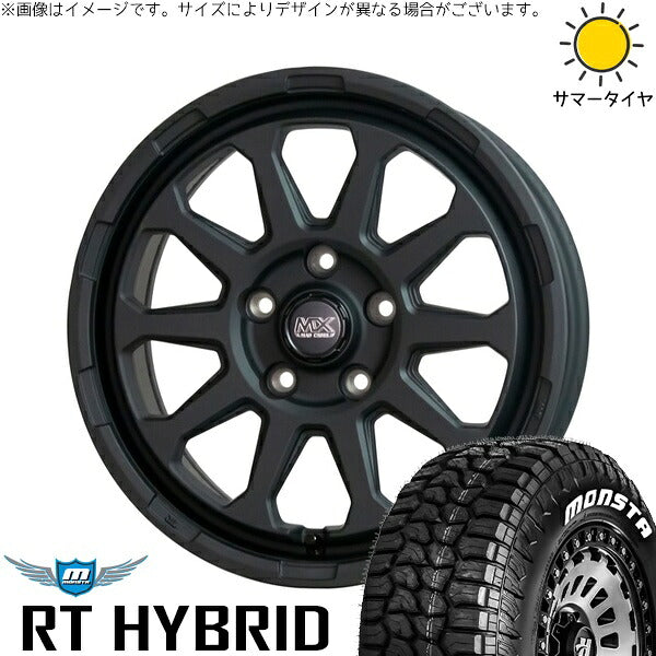 モンスタタイヤ RTハイブリッド (RT HYBRID) 215/65R16 ＋ マッドクロス レンジャー マットブラック 16インチ 7J +38 5H114.3P サマー・ホイール4本セット。1枚目。