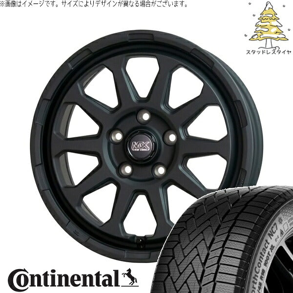 コンチネンタル ノースコンタクト NC7 215/50R17 ＋ マッドクロス レンジャー マットブラック 17インチ 7J +45 5H114.3P スタッドレス・ホイール4本セット。1枚目。