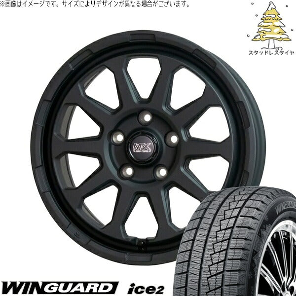 ネクセン ウィンガード アイス2 (WinGUARD ice2) 215/50R17 ＋ マッドクロス レンジャー マットブラック 17インチ 7.0J +45 5H114.3P スタッドレス・ホイール4本セット。1枚目。
