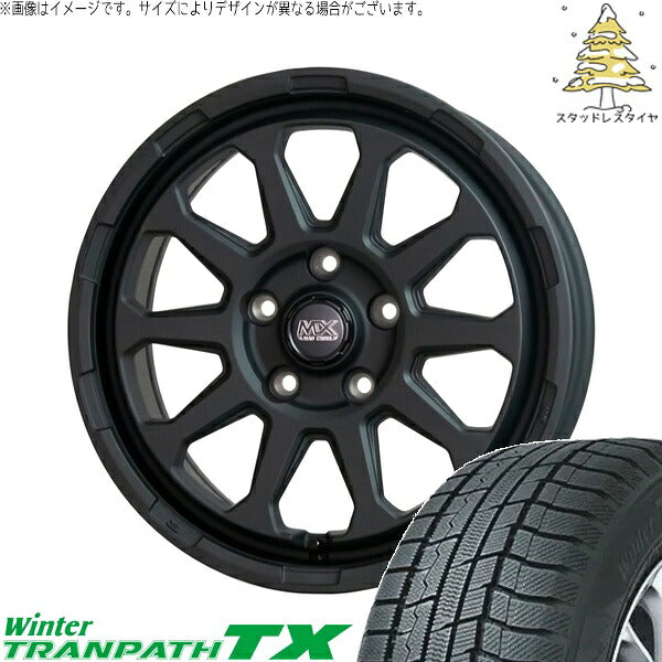 トーヨータイヤ ウィンタートランパス TX (WinterTRANPATH TX) 215/60R16 ＋ マッドクロス レンジャー マットブラック 16インチ 7.0J +38 5H114.3P スタッドレス・ホイール4本セット。1枚目。