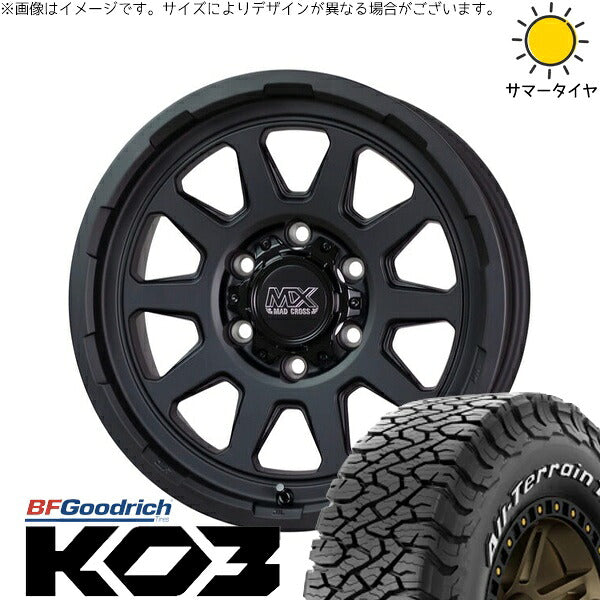 BFグッドリッチ オールテレーン T/A Ko3 (All-Terrain T/A Ko3) 215/70R16 ＋ マッドクロス レンジャー マットブラック 16インチ 6.5J +38 6H139.7P オールシーズン・ホイール4本セット。1枚目。