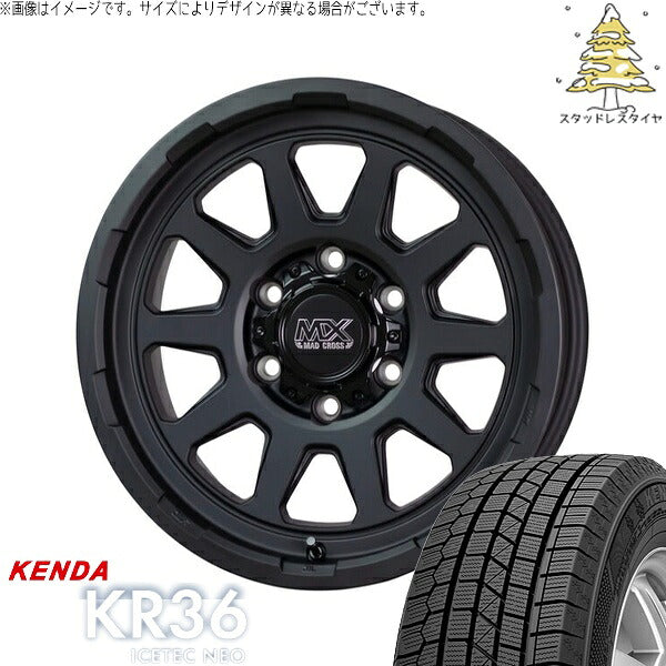 ケンダ アイステックネオ KR36 (ICETEC NEO KR36) 215/65R16 ＋ マッドクロス レンジャー マットブラック 16インチ 6.5J +38 6H139.7P スタッドレス・ホイール4本セット。1枚目。