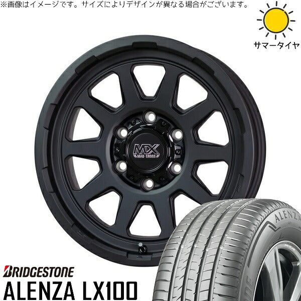 ブリヂストン アレンザ LX100 285/60R18 ＋ マッドクロス レンジャー マットブラック 18インチ 8J +20 6H139.7P サマー・ホイール4本セット。1枚目。