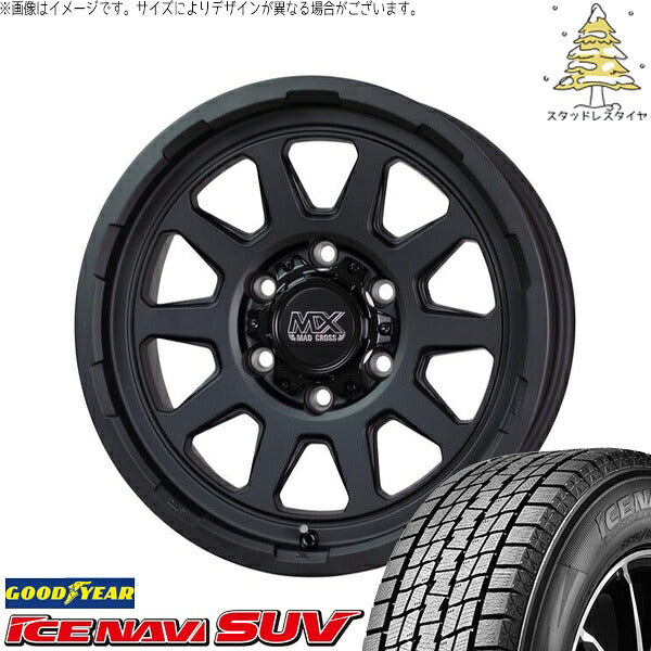 グッドイヤー アイスナビ SUV (ICENAVI SUV) 215/65R16 ＋ マッドクロス レンジャー マットブラック 16インチ 6.5J +38 6H139.7P スタッドレス・ホイール4本セット。1枚目。