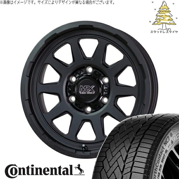 コンチネンタル ノースコンタクト NC7 265/60R18 ＋ マッドクロス レンジャー マットブラック 18インチ 8J +20 6H139.7P スタッドレス・ホイール4本セット。1枚目。