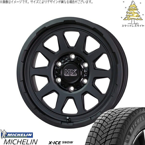 ミシュラン エックスアイス スノー (X-ICE SNOW) 265/70R17 ＋ マッドクロス レンジャー マットブラック 17インチ 8J +20 6H139.7P スタッドレス・ホイール4本セット。1枚目。