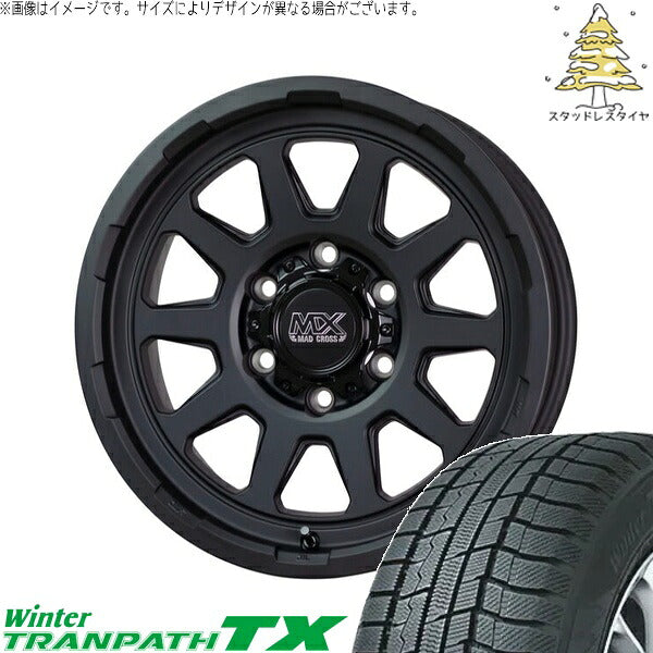 トーヨータイヤ ウィンタートランパス TX 215/70R16 ＋ マッドクロス レンジャー マットブラック 16インチ 6.5J +38 6H139.7P スタッドレス・ホイール4本セット。1枚目。