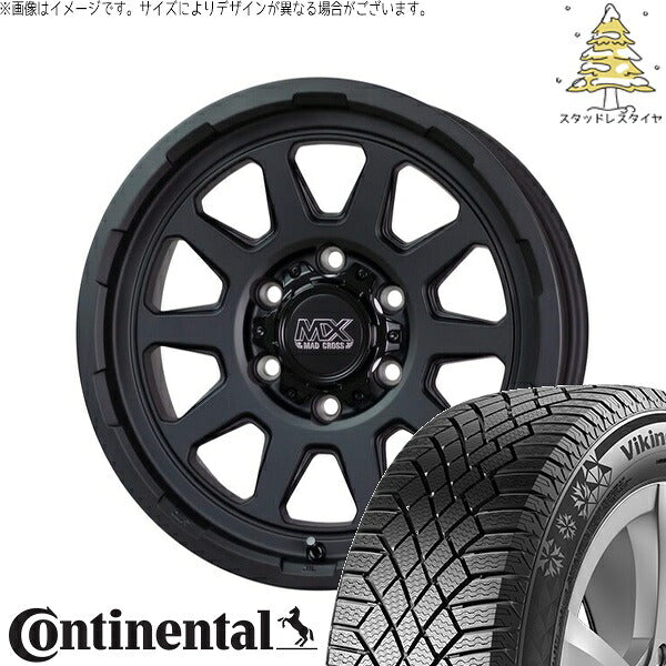 コンチネンタル バイキングコンタクト セブン (VikingContact7) 215/70R16 ＋ マッドクロス レンジャー マットブラック 16インチ 6.5J +38 6H139.7P スタッドレス・ホイール4本セット。1枚目。