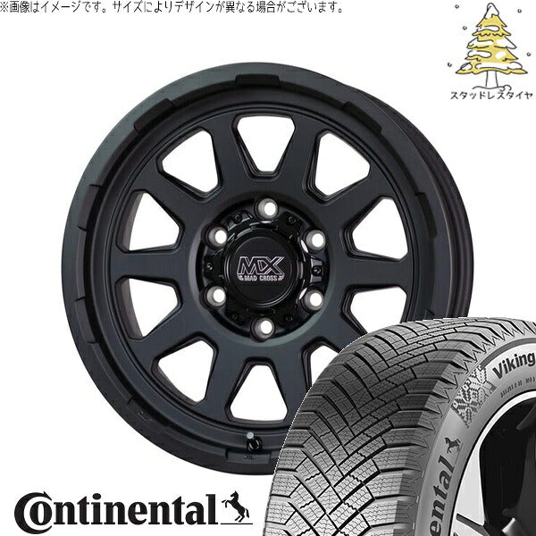 コンチネンタル バイキングコンタクト エイト (VikingContact8) 215/65R16 ＋ マッドクロス レンジャー マットブラック 16インチ 6.5J +38 6H139.7P スタッドレス・ホイール4本セット。1枚目。