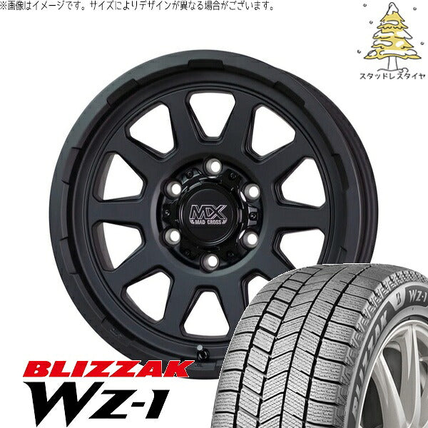 ブリヂストン ブリザック WZ-1 (BLIZZAK WZ-1) 265/65R17 ＋ マッドクロス レンジャー マットブラック 17インチ 8J +20 6H139.7P スタッドレス・ホイール4本セット。1枚目。