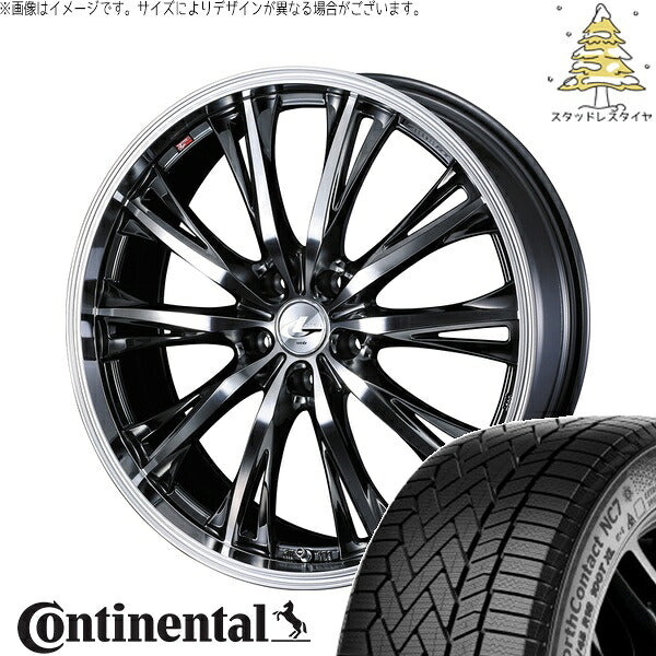 コンチネンタル ノースコンタクト NC7 235/65R17 ＋ レオニス RT ブラックメタルコート/ミラーカット 17インチ 7J +42 5H114.3P スタッドレス・ホイール4本セット。1枚目。
