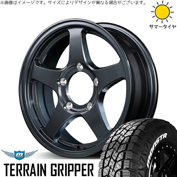 モンスタタイヤ テレーングリッパー (TERRAIN GRIPPER) 215/70R16 ＋ MIDホイール オフパフォーマー RT-5N+II ダークガンメタ2 16インチ 5.5J +22 5H139.7P サマー・ホイール4本セット。1枚目。