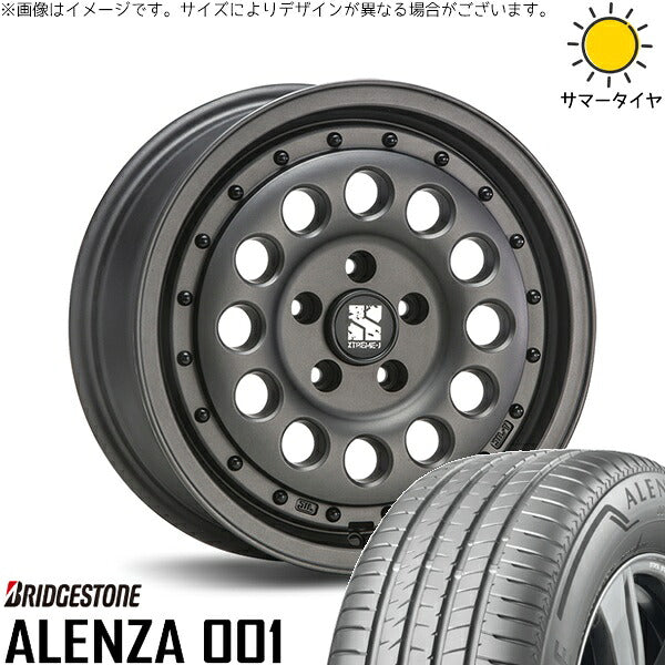 ブリヂストン アレンザ 001 215/65R16 ＋ エクストリームJ ラギッド ガンブラック 16インチ 6.5J +38 5H100P サマー・ホイール4本セット。1枚目。
