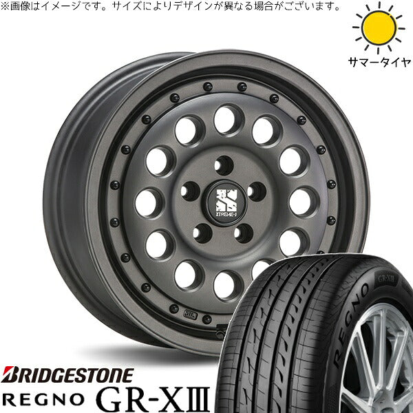ブリヂストン レグノ GR-X3 RV 205/60R16 ＋ エクストリームJ ラギッド ガンブラック 16インチ 6.5J +38 5H100P サマー・ホイール4本セット。1枚目。