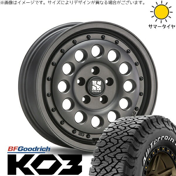 BFグッドリッチ オールテレーン T/A KO3 225/70R16 ＋ エクストリームJ ラギッド ガンブラック 16インチ 6.5J +38 5H100P サマー・ホイール4本セット。1枚目。