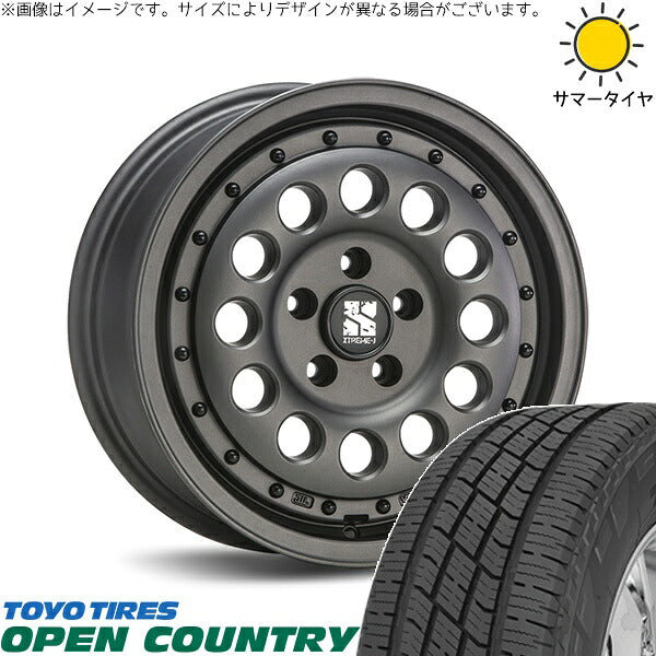 トーヨータイヤ オープンカントリー H/T2 215/70R16 ＋ エクストリームJ ラギッド ガンブラック 16インチ 6.5J +38 5H100P サマー・ホイール4本セット。1枚目。