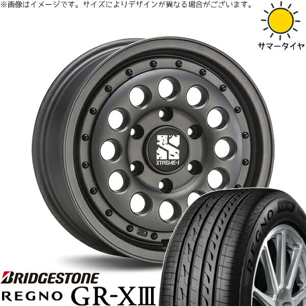 ブリヂストン レグノ GR-X3 RV 215/65R16 ＋ エクストリームJ ラギッド ガンブラック 16インチ 6.5J +38 6H139.7P サマー・ホイール4本セット。1枚目。