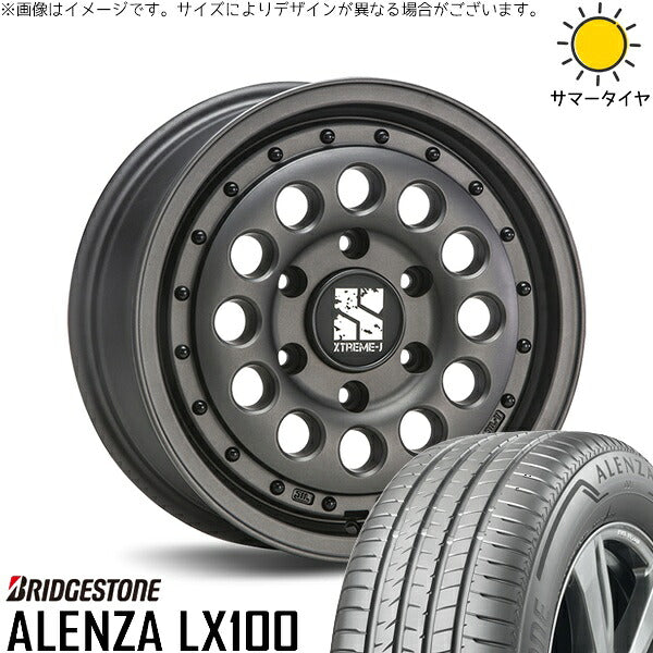 ブリヂストン アレンザ LX100 215/70R16 ＋ エクストリームJ ラギッド ガンブラック 16インチ 6.5J +38 6H139.7P サマー・ホイール4本セット。1枚目。