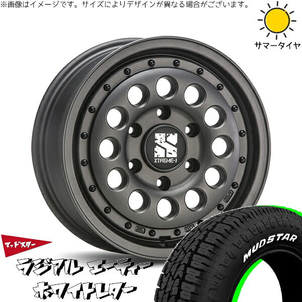 マッドスター ラジアルAT 215/65R16 ＋ エクストリームJ ラギッド ガンブラック 16インチ 6.5J +38 6H139.7P サマー・ホイール4本セット。1枚目。