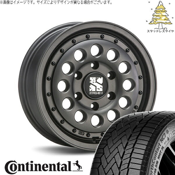 コンチネンタル ノースコンタクト NC7 215/65R16 ＋ エクストリームJ ラギッド ガンブラック 16インチ 6.5J +38 6H139.7P スタッドレス・ホイール4本セット。1枚目。