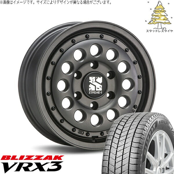 ブリヂストン ブリザック VRX3 215/65R16 ＋ エクストリームJ ラギッド ガンブラック 16インチ 6.5J +38 6H139.7P スタッドレス・ホイール4本セット。1枚目。