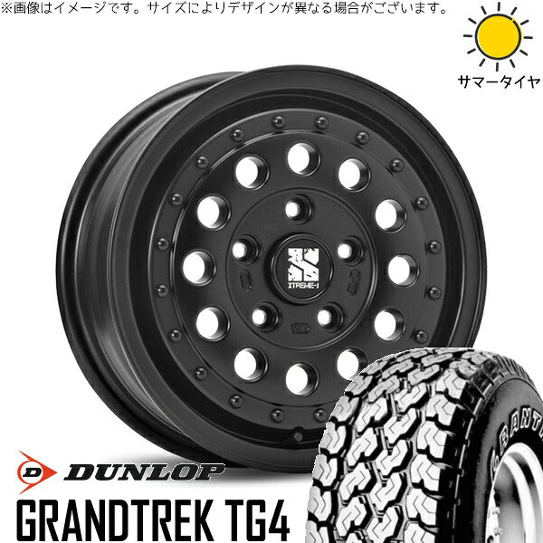 ダンロップ グラントレック TG4 165/80R14 ＋ エクストリームJ ラギッド サテンブラック 14インチ 5J +48 5H114.3P サマー・ホイール4本セット。1枚目。