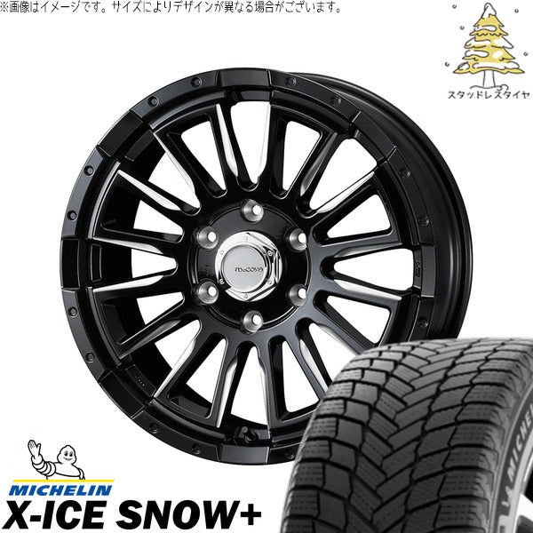 ミシュラン エックスアイス スノー+ 215/65R16 ＋ マッコイズ RV-5 ブラックミーリング 16インチ 6.5J +38 6H139.7P スタッドレス・ホイール4本セット。1枚目。
