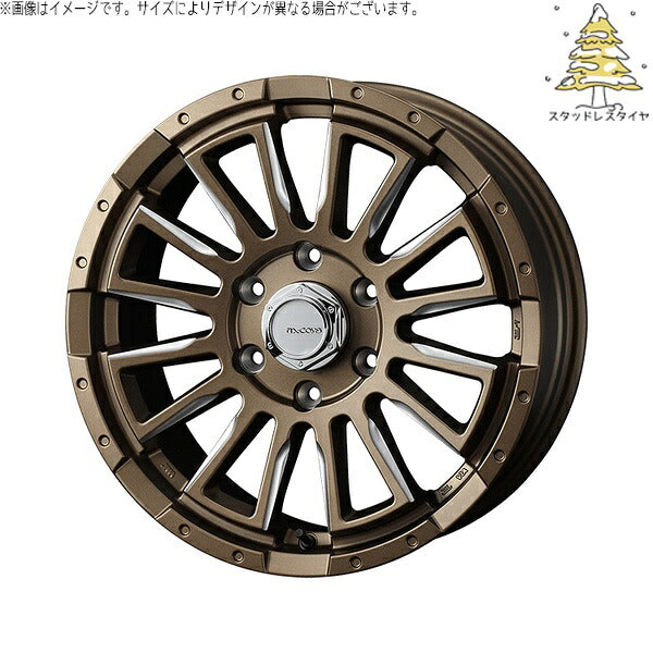 輸入スタッドレスタイヤ（銘柄指定不可） 215/70R16 ＋ マッコイズ RV-5 ブロンズミーリング 16インチ 6.5J +38 6H139.7P ホイール4本セット。1枚目。