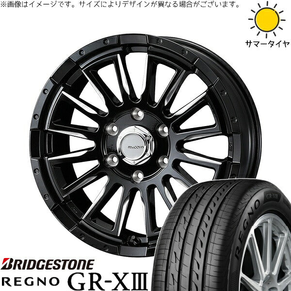 ブリヂストン レグノ GR-X3 RV 215/65R16 ＋ マッコイズ RV-5 ブラックミーリング 16インチ 6.5J +38 6H139.7P サマー・ホイール4本セット。1枚目。
