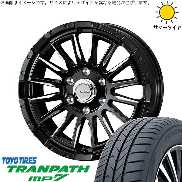 トーヨータイヤ トランパス MP7 215/70R16 ＋ マッコイズ RV-5 ブラックミーリング 16インチ 6.5J +38 6H139.7P サマー・ホイール4本セット。1枚目。