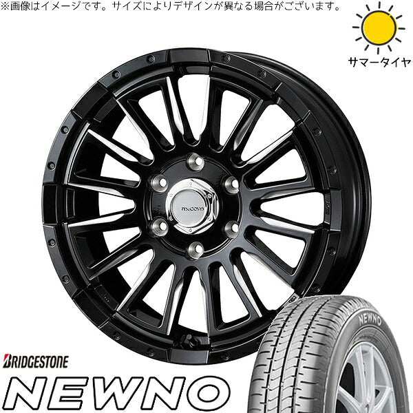ブリヂストン ニューノ 215/60R17 ＋ マッコイズ RV-5 ブラックミーリング 17インチ 6.5J +38 6H139.7P サマー・ホイール4本セット。1枚目。