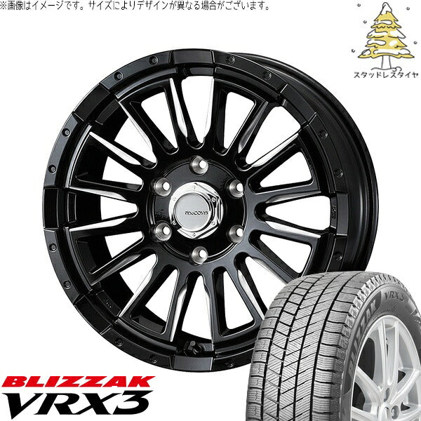 ブリヂストン ブリザック VRX3 (BLIZZAK VRX3) 215/65R16 ＋ マッコイズ RV-5 ブラックミーリング 16インチ 6.5J +38 6H139.7P スタッドレス・ホイール4本セット。1枚目。