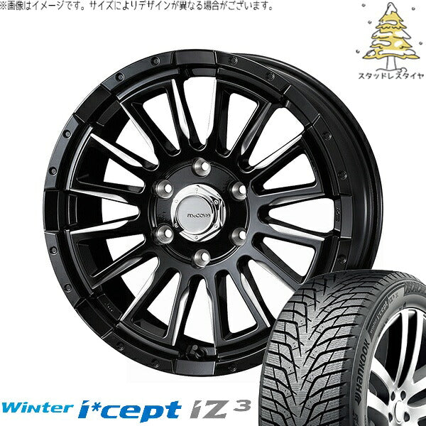 ハンコック ウィンターアイセプト IZ3 W636 (Winter i*cept iZ3 W636) 215/65R16 ＋ マッコイズ RV-5 ブラックミーリング 16インチ 6.5J +38 6H139.7P スタッドレス・ホイール4本セット。1枚目。