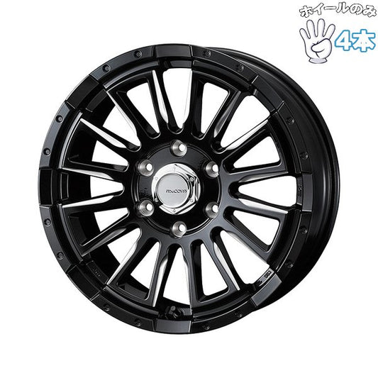 18インチ アルミホイール 6穴139.7 | ウェッズ マッコイズ RV-5 ブラックミーリング 7J 4本