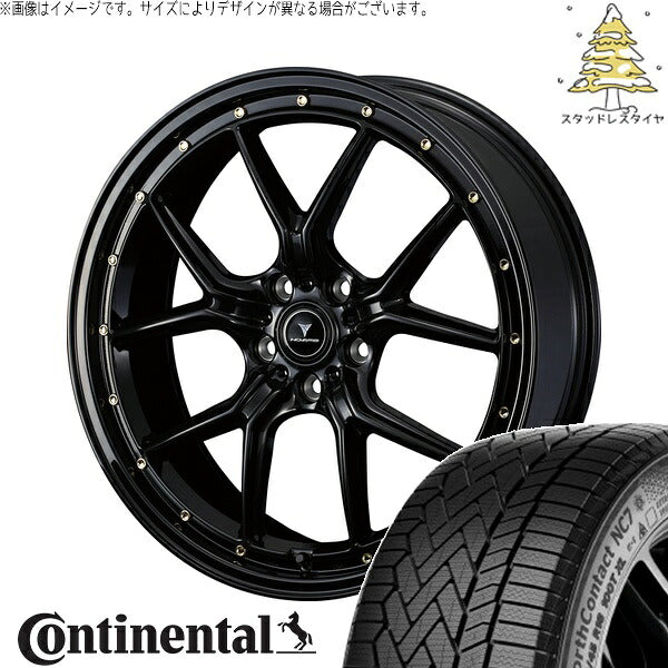 コンチネンタル ノースコンタクト NC7 245/45R20 ＋ ノヴァリス アセット S1 ブラック/ゴールドピアス 20インチ 8.5J +45 5H114.3P スタッドレス・ホイール4本セット。1枚目。