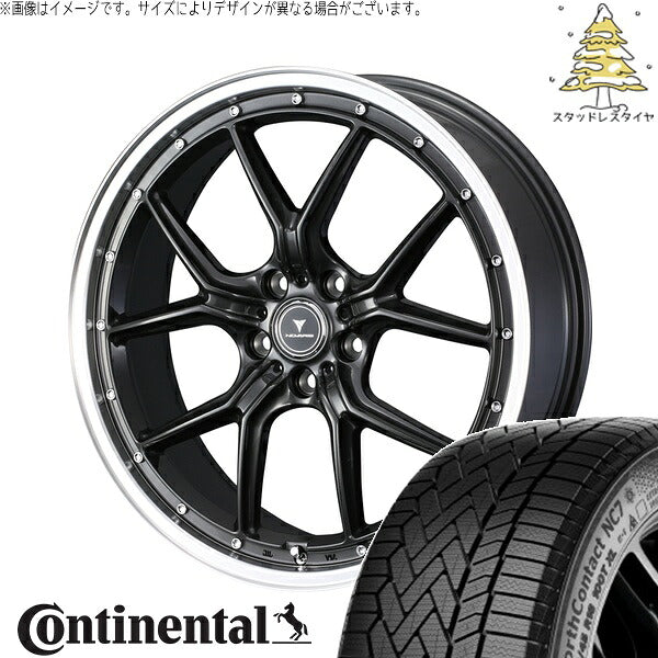 コンチネンタル ノースコンタクト NC7 225/60R18 ＋ ノヴァリス アセット S1 ガンメタ/リムポリッシュ 18インチ 7.5J +38 5H114.3P スタッドレス・ホイール4本セット。1枚目。
