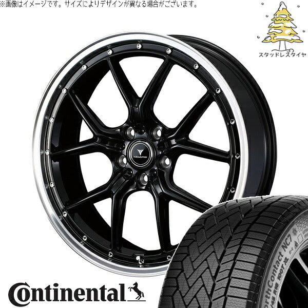コンチネンタル ノースコンタクト NC7 235/50R18 ＋ ノヴァリス アセット S1 ブラック/リムポリッシュ 18インチ 8J +42 5H114.3P スタッドレス・ホイール4本セット。1枚目。