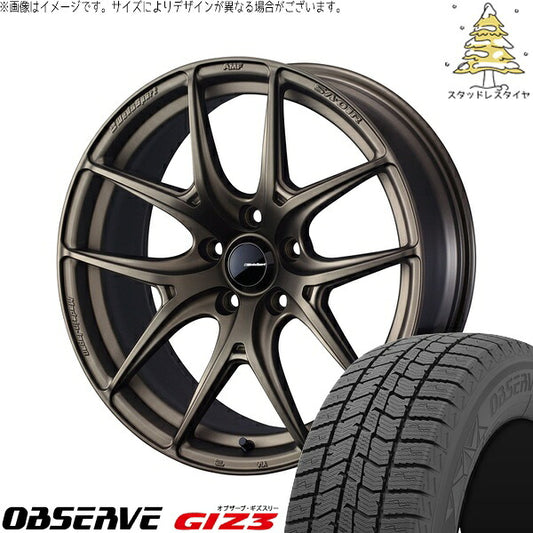 トーヨータイヤ オブザーブ GIZ3 215/65R16 ＋ ウェッズスポーツ SA01R EJブロンズ 16インチ 6.5J +42 4H100P スタッドレス・ホイール4本セット。1枚目。